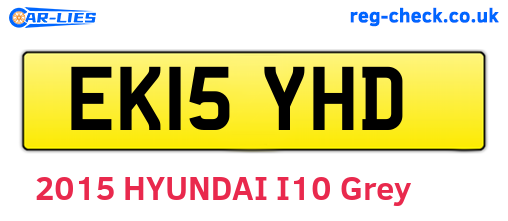 EK15YHD are the vehicle registration plates.