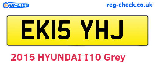 EK15YHJ are the vehicle registration plates.