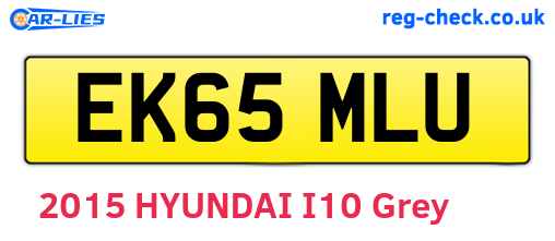 EK65MLU are the vehicle registration plates.