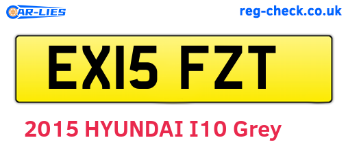 EX15FZT are the vehicle registration plates.
