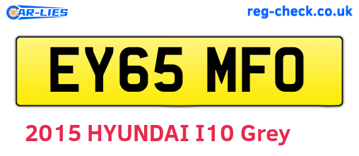 EY65MFO are the vehicle registration plates.