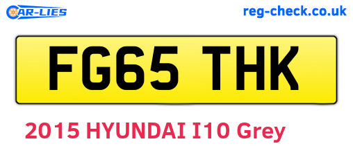 FG65THK are the vehicle registration plates.