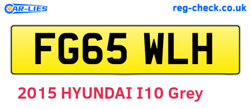 FG65WLH are the vehicle registration plates.