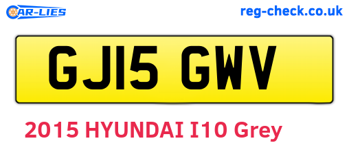 GJ15GWV are the vehicle registration plates.