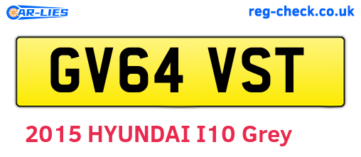 GV64VST are the vehicle registration plates.