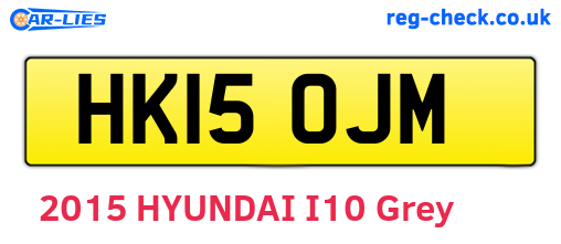 HK15OJM are the vehicle registration plates.