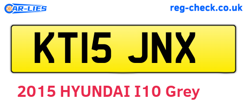 KT15JNX are the vehicle registration plates.