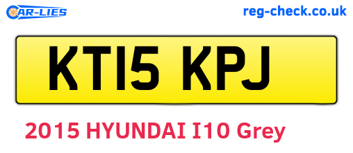 KT15KPJ are the vehicle registration plates.