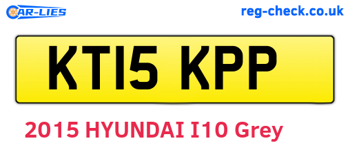 KT15KPP are the vehicle registration plates.
