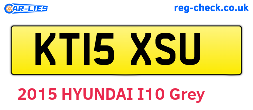 KT15XSU are the vehicle registration plates.