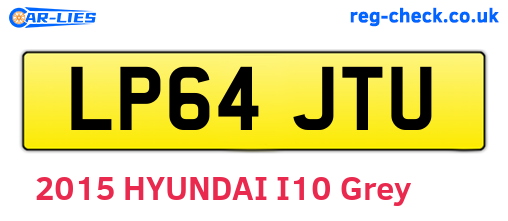 LP64JTU are the vehicle registration plates.