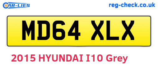 MD64XLX are the vehicle registration plates.