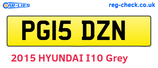 PG15DZN are the vehicle registration plates.