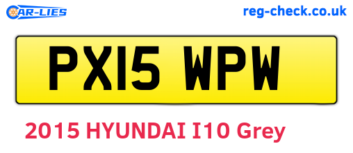 PX15WPW are the vehicle registration plates.