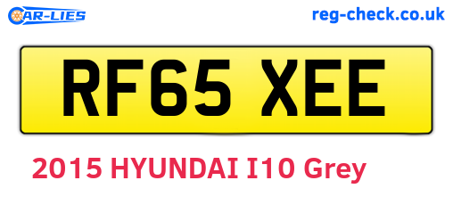RF65XEE are the vehicle registration plates.