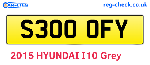 S300OFY are the vehicle registration plates.
