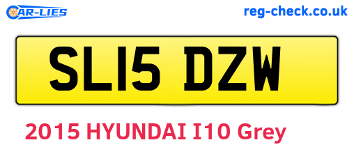 SL15DZW are the vehicle registration plates.