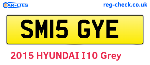 SM15GYE are the vehicle registration plates.