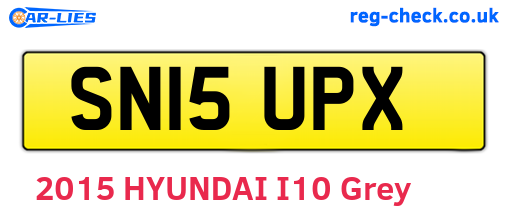 SN15UPX are the vehicle registration plates.