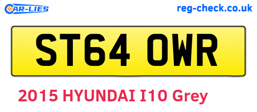 ST64OWR are the vehicle registration plates.