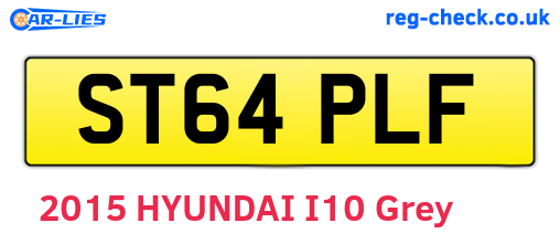 ST64PLF are the vehicle registration plates.