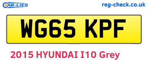 WG65KPF are the vehicle registration plates.