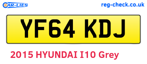 YF64KDJ are the vehicle registration plates.