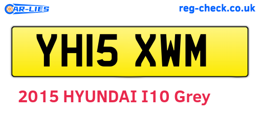 YH15XWM are the vehicle registration plates.