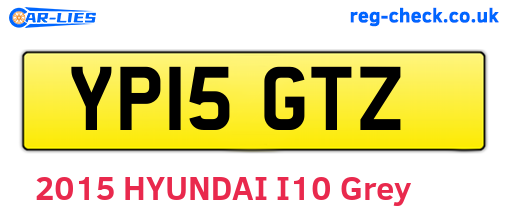 YP15GTZ are the vehicle registration plates.