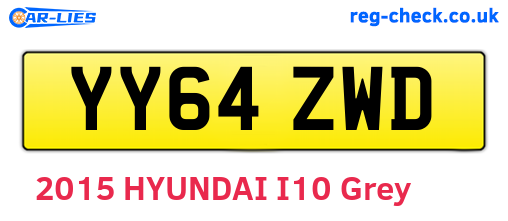 YY64ZWD are the vehicle registration plates.