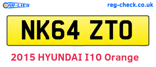 NK64ZTO are the vehicle registration plates.