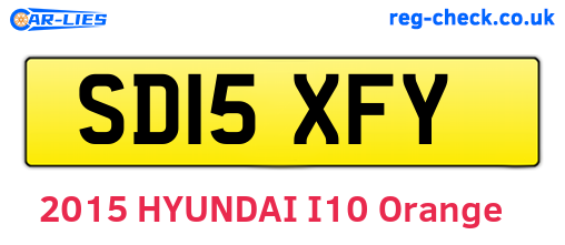 SD15XFY are the vehicle registration plates.