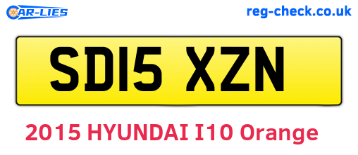 SD15XZN are the vehicle registration plates.