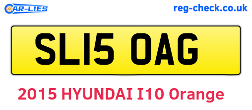 SL15OAG are the vehicle registration plates.