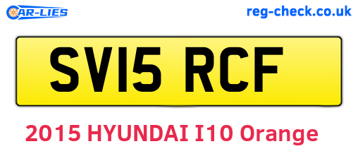 SV15RCF are the vehicle registration plates.