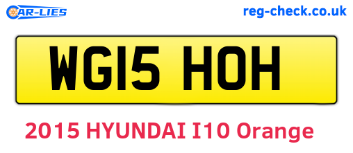 WG15HOH are the vehicle registration plates.