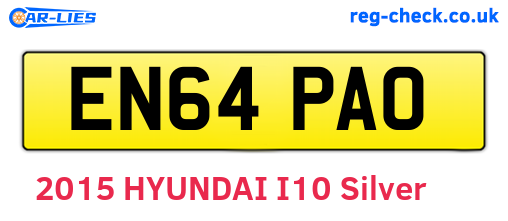 EN64PAO are the vehicle registration plates.