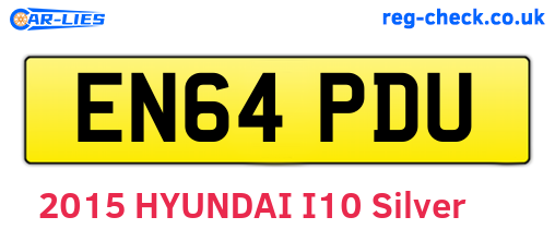 EN64PDU are the vehicle registration plates.