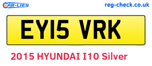EY15VRK are the vehicle registration plates.