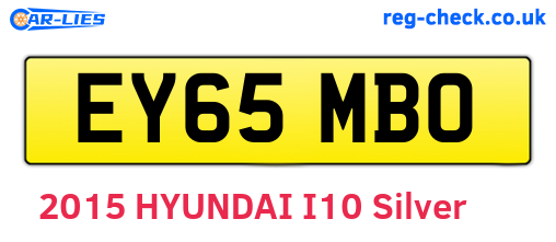 EY65MBO are the vehicle registration plates.