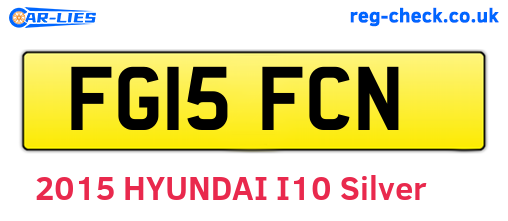 FG15FCN are the vehicle registration plates.