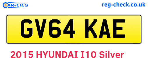 GV64KAE are the vehicle registration plates.
