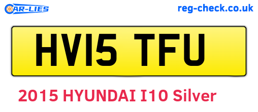 HV15TFU are the vehicle registration plates.