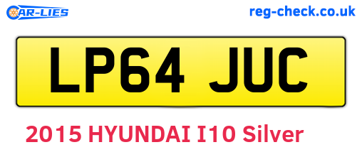 LP64JUC are the vehicle registration plates.