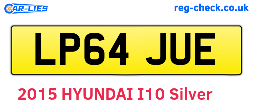 LP64JUE are the vehicle registration plates.