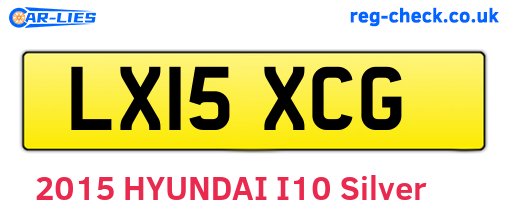 LX15XCG are the vehicle registration plates.