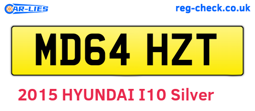 MD64HZT are the vehicle registration plates.