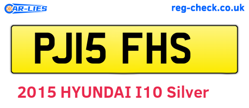 PJ15FHS are the vehicle registration plates.