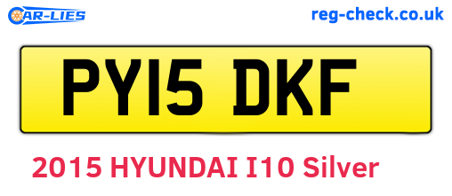 PY15DKF are the vehicle registration plates.