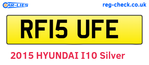 RF15UFE are the vehicle registration plates.